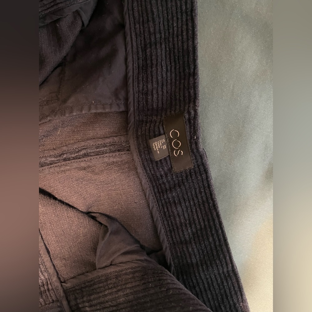 COS Navy Corduroy Pants